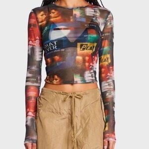 Edikted Two Faced Mesh Top